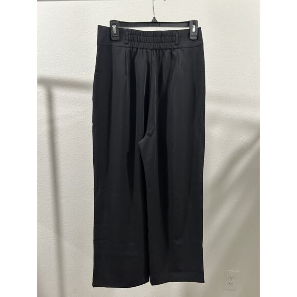 Halara Pants Womens Size 46 Black High Rise Wide Leg Work Trousers Soft New B106 - Picture 4 of 5